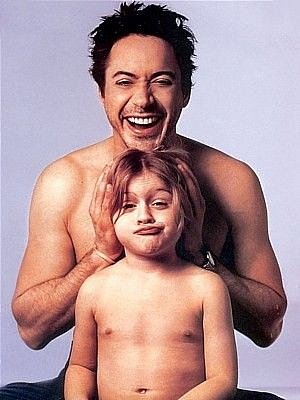 Robert Downey Jr. a jeho syn Indio