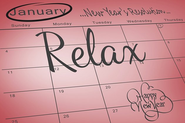 kalendář, plán, relax
