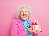 91, narozeniny, dort, žena