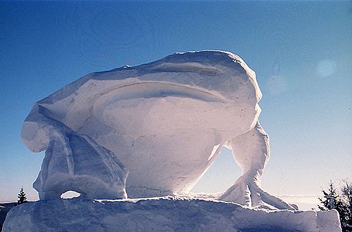 sochy z ledu a sněhu