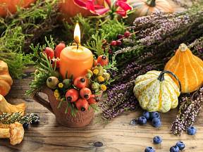 Podzimní dekorace na stůl