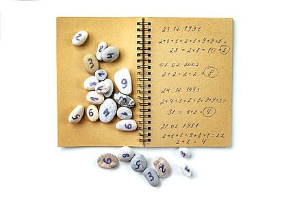 numerologie, čísla, kameny
