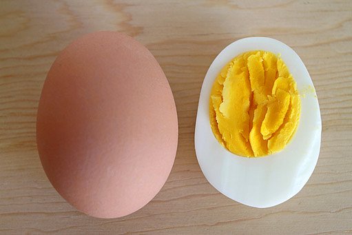 správně uvařené vejce