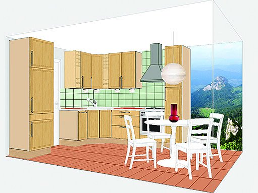 3D návrh kuchyně