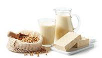 Oblíbené produkty ze sóji - sójové mléko, jogurt, tofu.