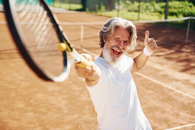 muž, starší, tenis