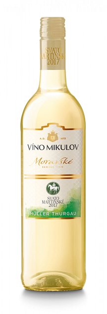Víno Mikulov, Svatomartinské 2017, Müller Thurgau