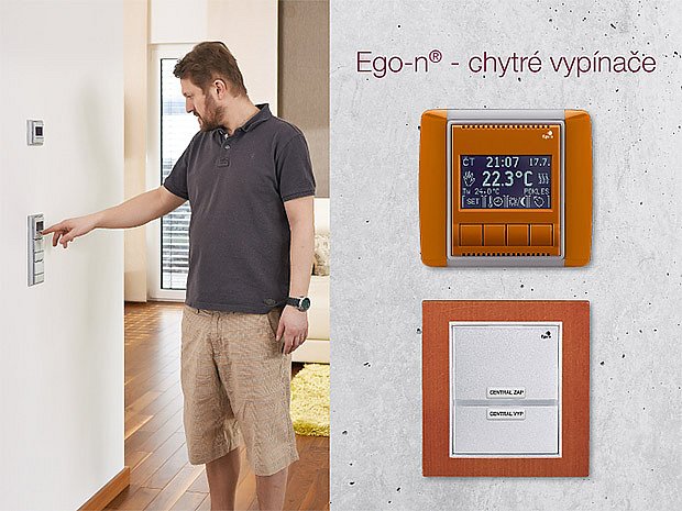 Ego-n - programovatelný termostat a jednonásobný tlačítkový snímač - chytrý vypínač