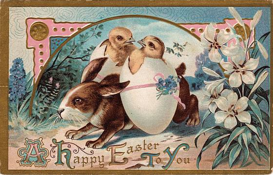velikonoční pohlednice