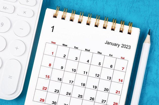 kalendář, leden, nový rok