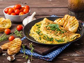Vaječná omeleta se nesmí přepéct