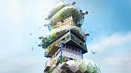 Japonská kancelář Noiz Architects navrhla výškové město s názvem "Sibuya hyper cast 2"