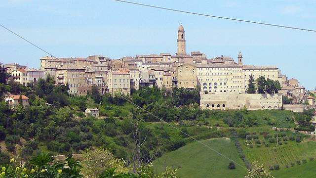 Italské městečko Petritoli leží v regionu Marche