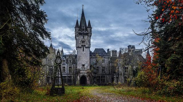 Opuštěný hrad v Belgii
