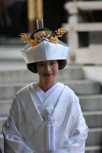 Tradiční dres japonské nevěsty.