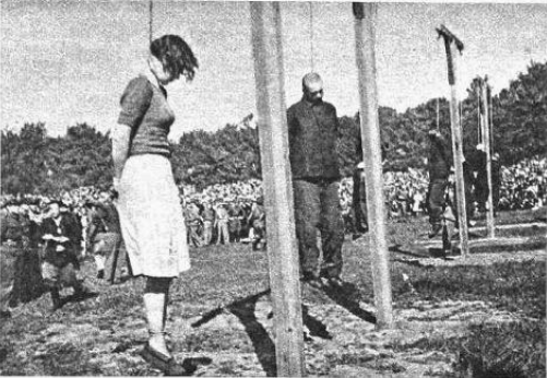 Gerda Steinhoff, nacistická dozorkyně z koncentračního tábora Stutthof byla popravena 4. července 1946. Vedle byl popraven Johann Pauls, který byl během druhé světové války velitel stráží v koncentračním táboře Stutthof.