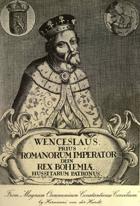 Václav IV. na fiktivním portrétu z doby baroka