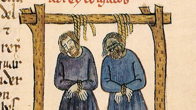 Ve středověku mohl být člověk oběšen za pouhou krádež.