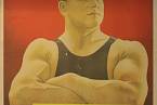 Plakát řeckořímského zápasníka Gustava Frištenského.