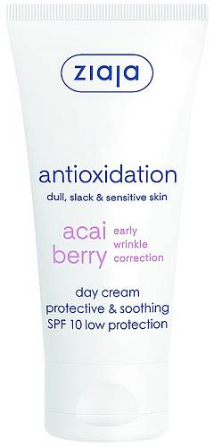 Antioxidační zklidňující denní krém s acai berry pro zářivost pokožky SPF 10, Ziaja, 119 Kč