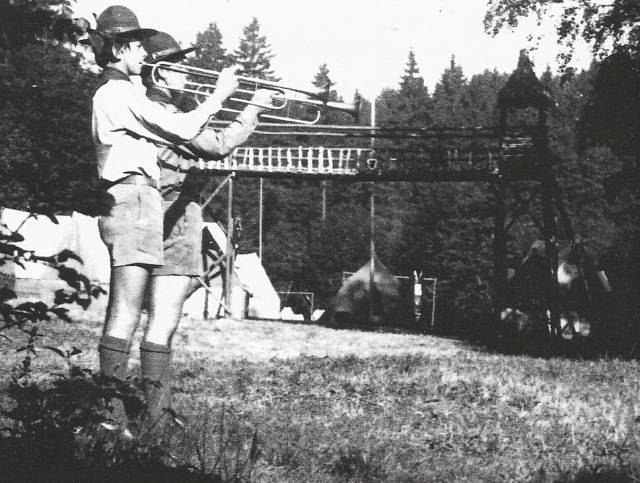 Tábor skutečských skautů na Javorku v roce 1970