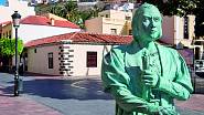 Socha Kryštofa Kolumba v hlavním městě ostrova San Sebastianu, kde je i jeho muzeum.