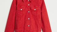 Červená džínová bunda, info o ceně v obchodě