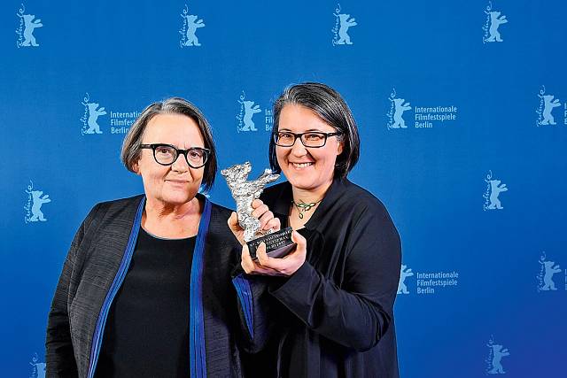 S dcerou Kasiou, se kterou často spolupracuje, při přebírání ceny v Berlíně v roce 2017.