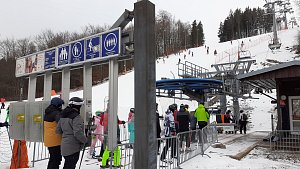 Sport areál Klíny v Krušných horách v sobotu 13. ledna dopoledne.