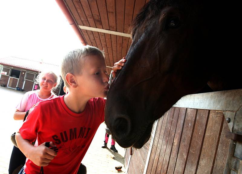 Příměstský tábor na mosteckém hipodromu, 2012.