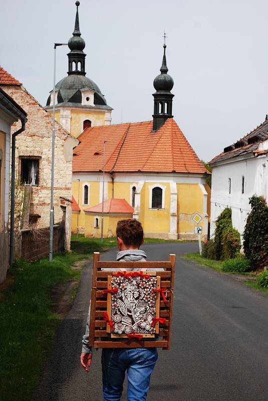 Svatomarkovské procesí v obci Kozly.