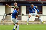 FK Baník Most-Souš (v modrém) v zápase s FV Dresden 07 Laubegast