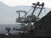 Těžba uhlí na Mostecku.