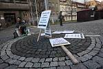 Sobotní demonstrace v Litvínově měla téměř nulovou účast