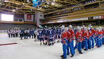 Na litvínovském zimním stadionu slavnostně zahájili program hokejové skupiny A olympiády dětí a mládeže.