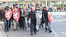 Demonstrace radikálů v Litvínově.