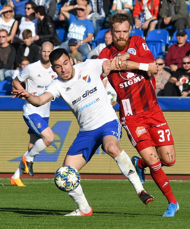 Utkání 14. kola první fotbalové ligy: FC Baník Ostrava - SK Sigma Olomouc, 26. října 2019 v Ostravě.