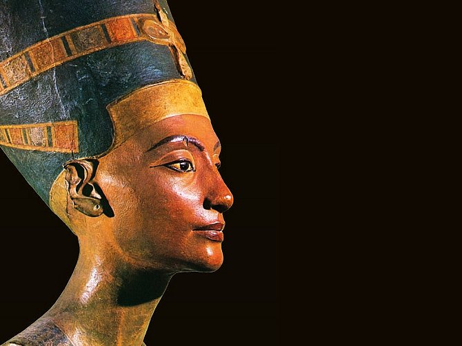 Jeden z exponátů chystané výstavy, Nefertiti, staroegyptská královna.