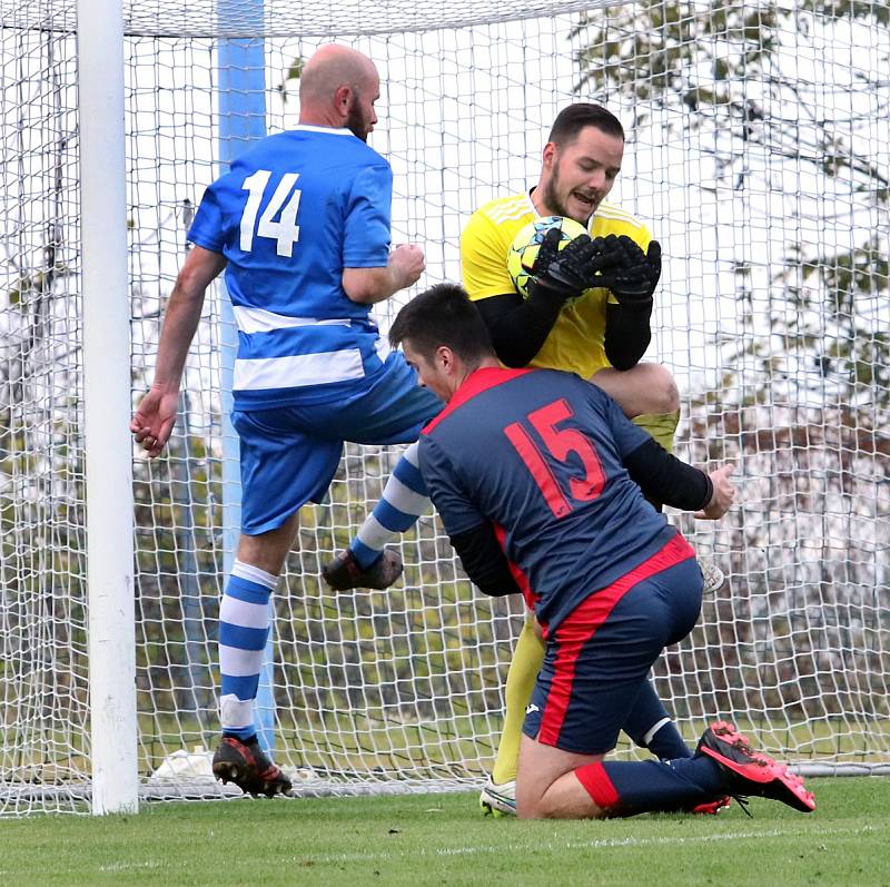 Střetnutí Chuderov versus Unčín v B. třídě skupině A.