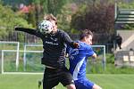 Zápas Horního Jiřetína s Modrou, který domácí vyhráli 1:0.