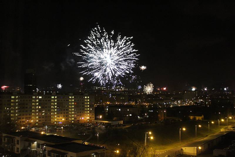 Oslavy příchodu nového roku v Mostě.