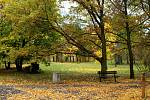 Podzimní park Šibeník v Mostě.