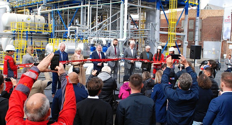 Slavnostní zprovoznění výrobny DCPD v chemičce ORLEN Unipetrol v Záluží u Litvínova 3. září 2022.
