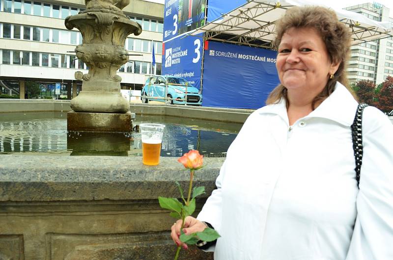 Mostecký volební mítink ČSSD s demonstrací horníků