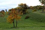 Podzimní park Šibeník v Mostě.