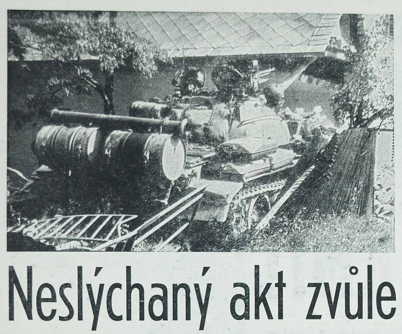 Snímky ruské invaze v Mostě v roce 1968