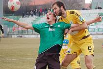 Most (v zeleném) přetlačil Bohemians Praha 1:0.