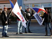 Mítink Dělnické strany sociální spravedlnosti v Litvínově