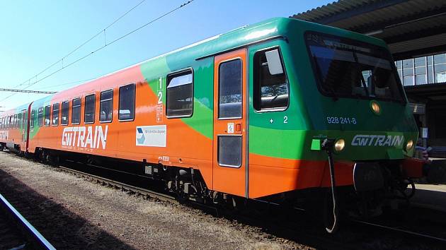 Rychlíkové spoje na trati Most - Plzeň zajišťuje společnost GW Train Regio.