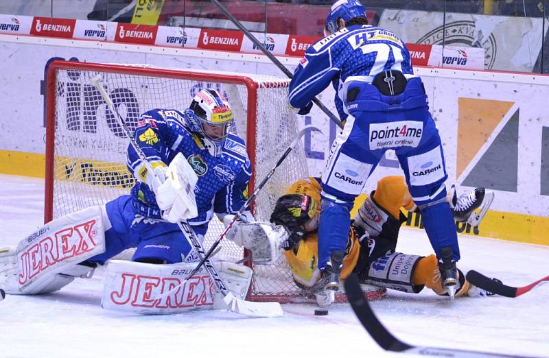 Pátý zápas semifinále play off Litvínov versus Brno.